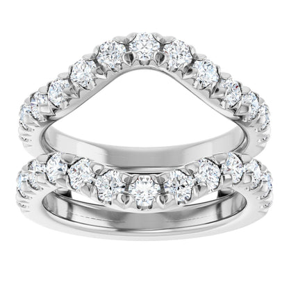 1 1/2 Ctw Lab-Grown Diamond Ring Guard - White Gold - Lab Grown Diamond