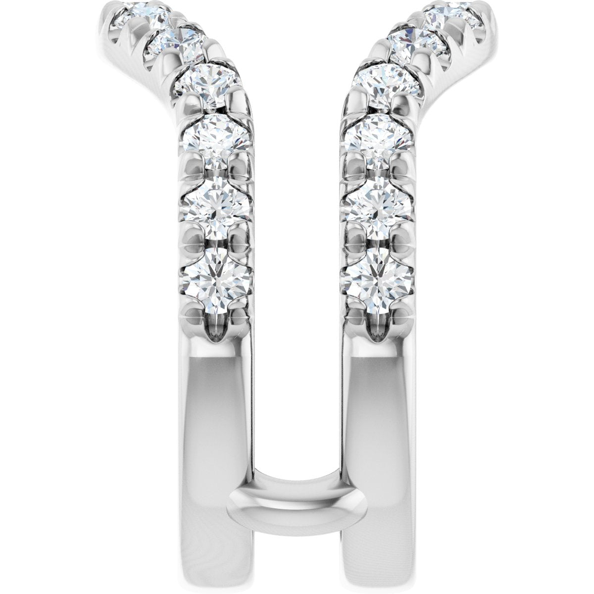 1 1/2 Ctw Lab-Grown Diamond Ring Guard - White Gold - Lab Grown Diamond