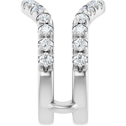 1 1/2 Ctw Lab-Grown Diamond Ring Guard - White Gold - Lab Grown Diamond