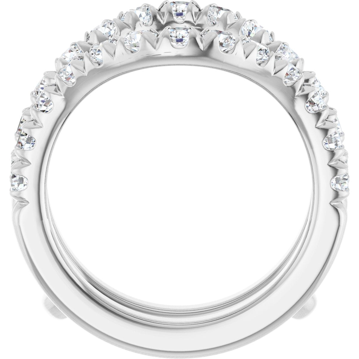 1 1/2 Ctw Lab-Grown Diamond Ring Guard - White Gold - Lab Grown Diamond