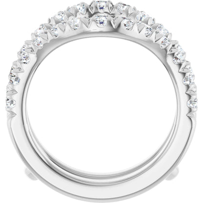 1 1/2 Ctw Lab-Grown Diamond Ring Guard - White Gold - Lab Grown Diamond