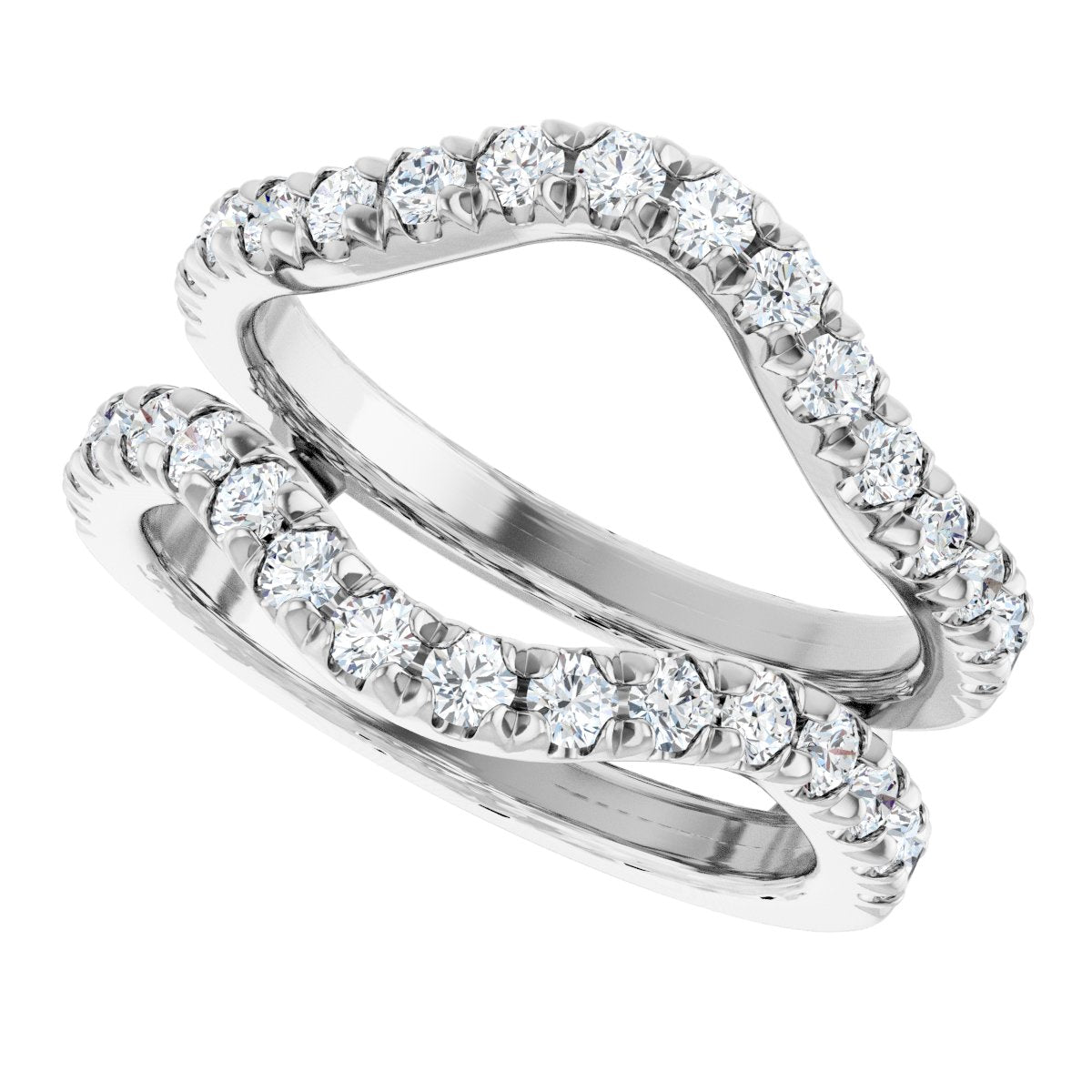 7/8 Ctw Lab-Grown Diamond Ring Guard - White Gold - Lab Grown Diamond