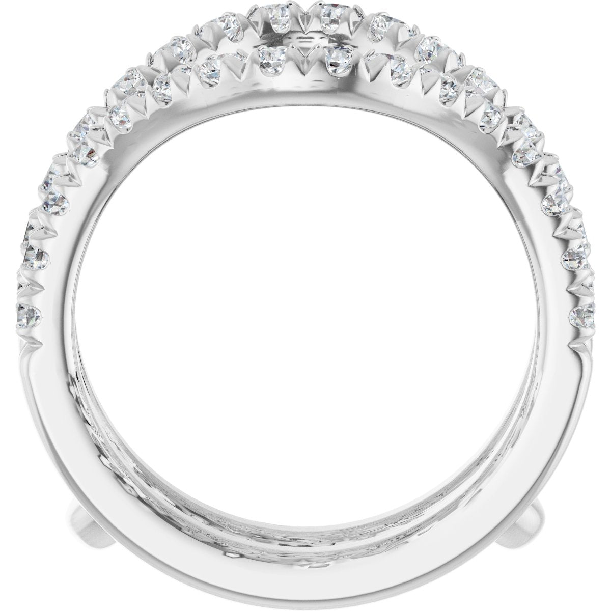 7/8 Ctw Lab-Grown Diamond Ring Guard - White Gold - Lab Grown Diamond