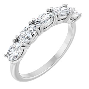 9/10 Ctw Oval Lab-Grown Diamond Anniversary Band