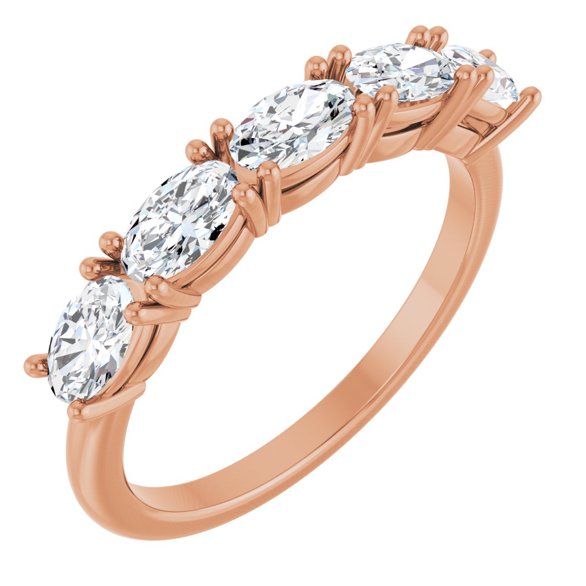 9/10 Ctw Oval Lab-Grown Diamond Anniversary Band