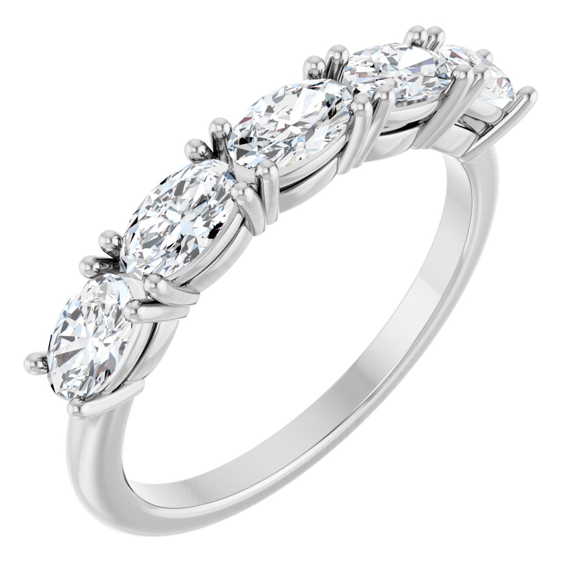 9/10 Ctw Oval Lab-Grown Diamond Anniversary Band