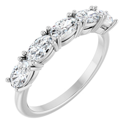 9/10 Ctw Oval Lab-Grown Diamond Anniversary Band