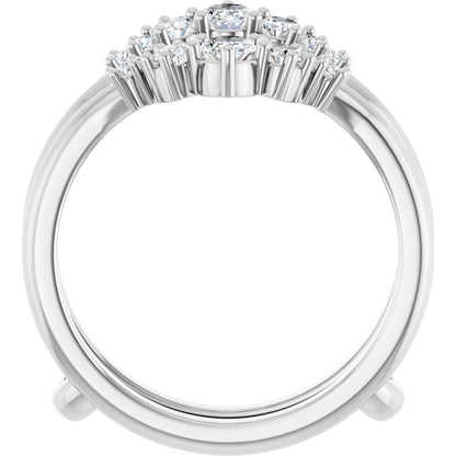 5/8 Ctw Oval Lab-Grown Diamond Ring Guard - White Gold - Lab Grown Diamond