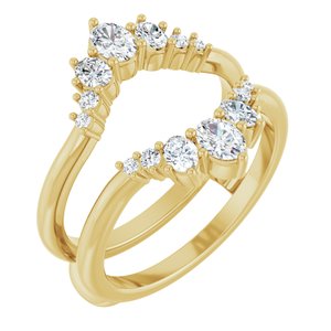 5/8 Ctw Oval Lab-Grown Diamond Ring Guard