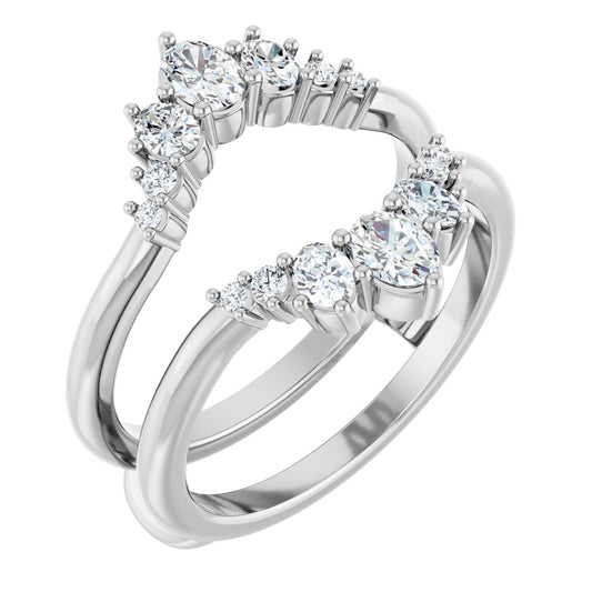 5/8 Ctw Oval Lab-Grown Diamond Ring Guard