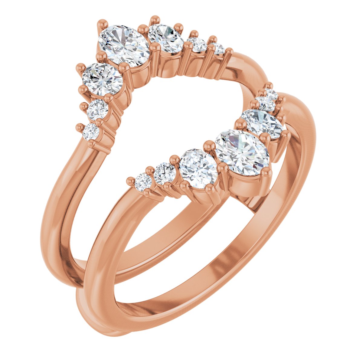 5/8 Ctw Oval Lab-Grown Diamond Ring Guard