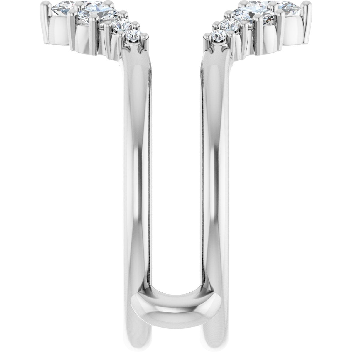 5/8 Ctw Oval Lab-Grown Diamond Ring Guard - White Gold - Lab Grown Diamond