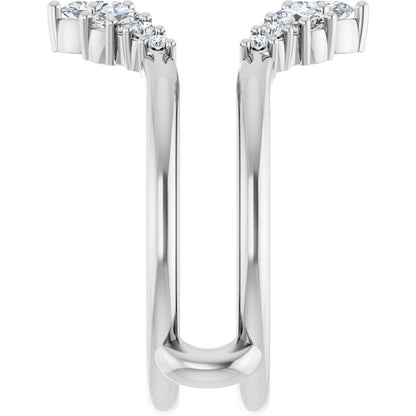 5/8 Ctw Oval Lab-Grown Diamond Ring Guard - White Gold - Lab Grown Diamond