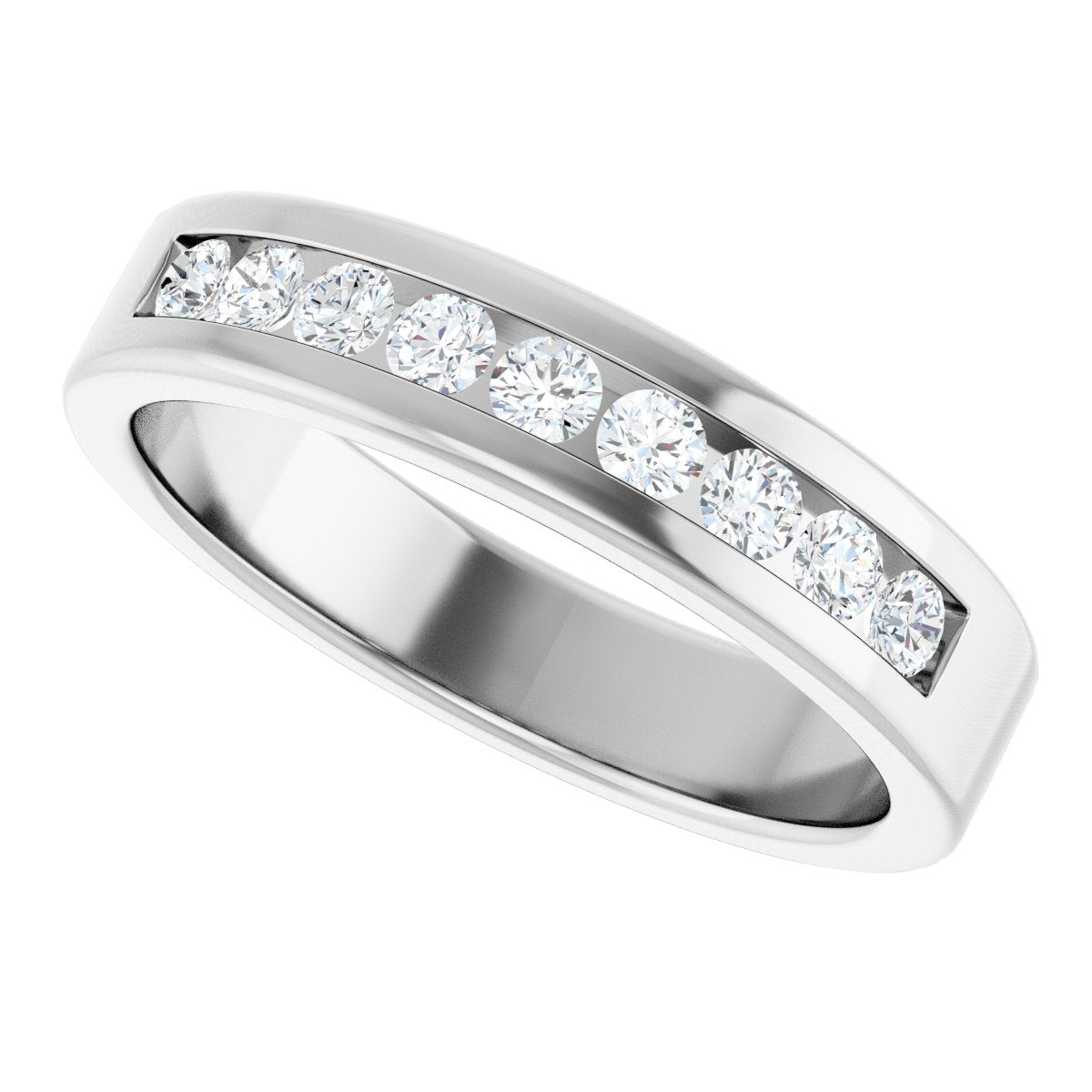 1/2 Ctw Lab-Grown Diamond Band - White Gold - Lab Grown Diamond