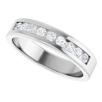 1/2 Ctw Lab-Grown Diamond Band - White Gold - Lab Grown Diamond