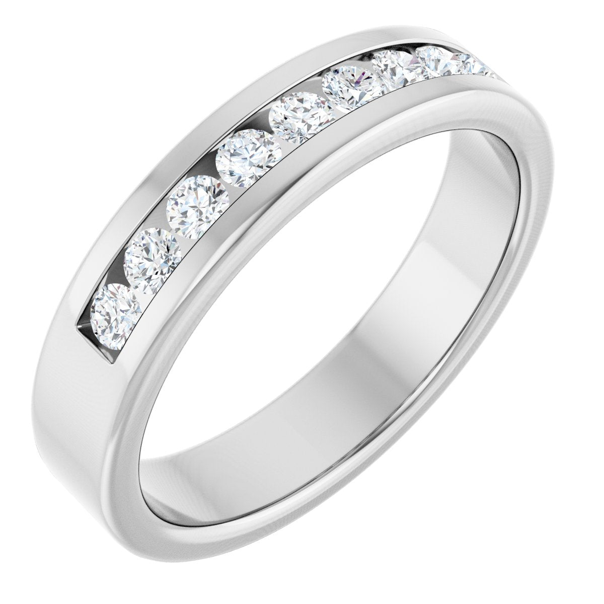 1/2 Ctw Lab-Grown Diamond Band - White Gold - Lab Grown Diamond