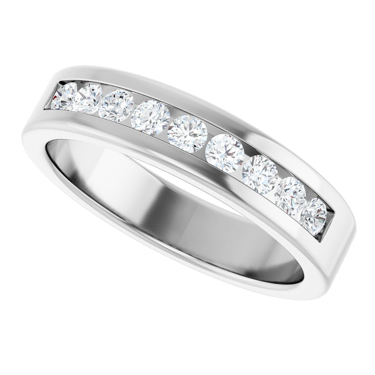 1/2 Ctw Lab-Grown Diamond Band - White Gold - Lab Grown Diamond