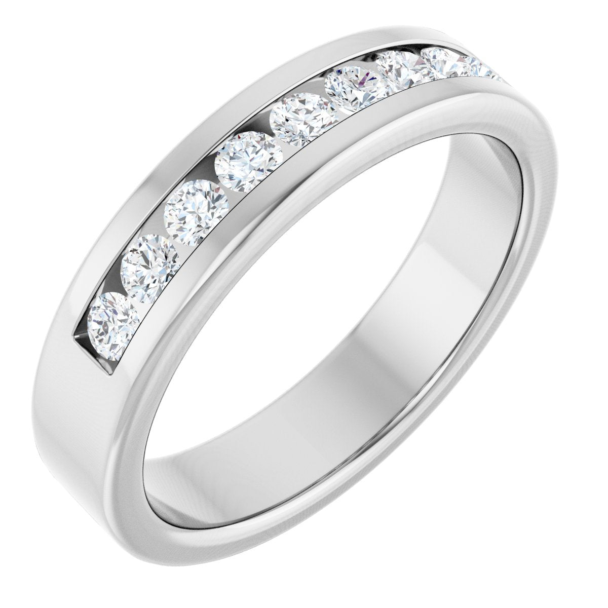 1/2 Ctw Lab-Grown Diamond Band - White Gold - Lab Grown Diamond