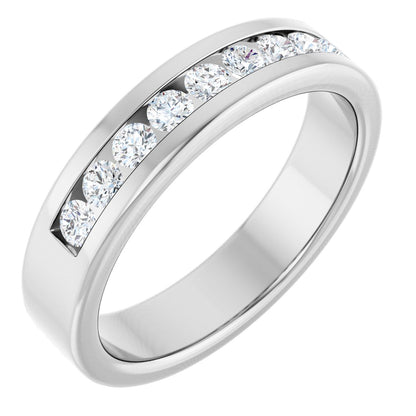 1/2 Ctw Lab-Grown Diamond Band - White Gold - Lab Grown Diamond