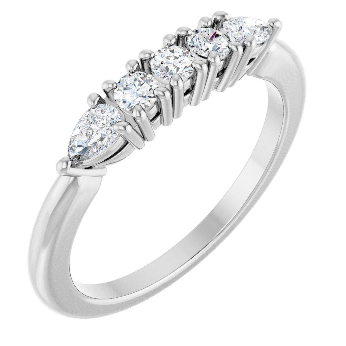 3/8 Ctw Lab-Grown Diamond Anniversary Band - White Gold - Lab Grown Diamond