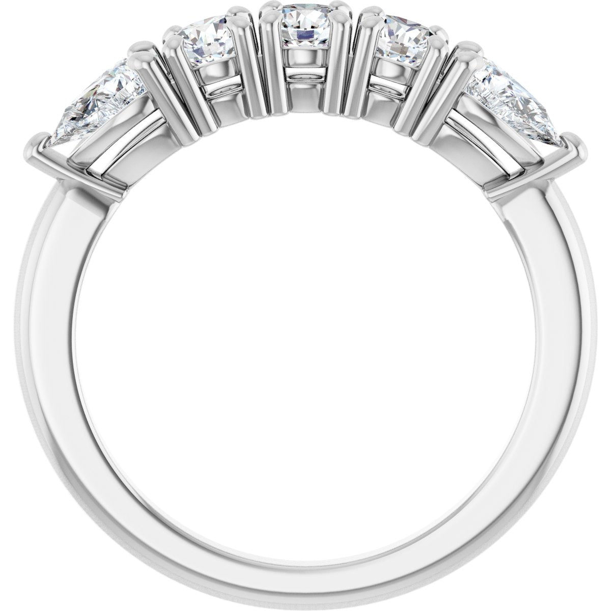 1 Ctw Lab-Grown Diamond Anniversary Band - White Gold - Lab Grown Diamond