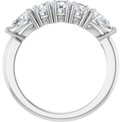 1 Ctw Lab-Grown Diamond Anniversary Band - White Gold - Lab Grown Diamond