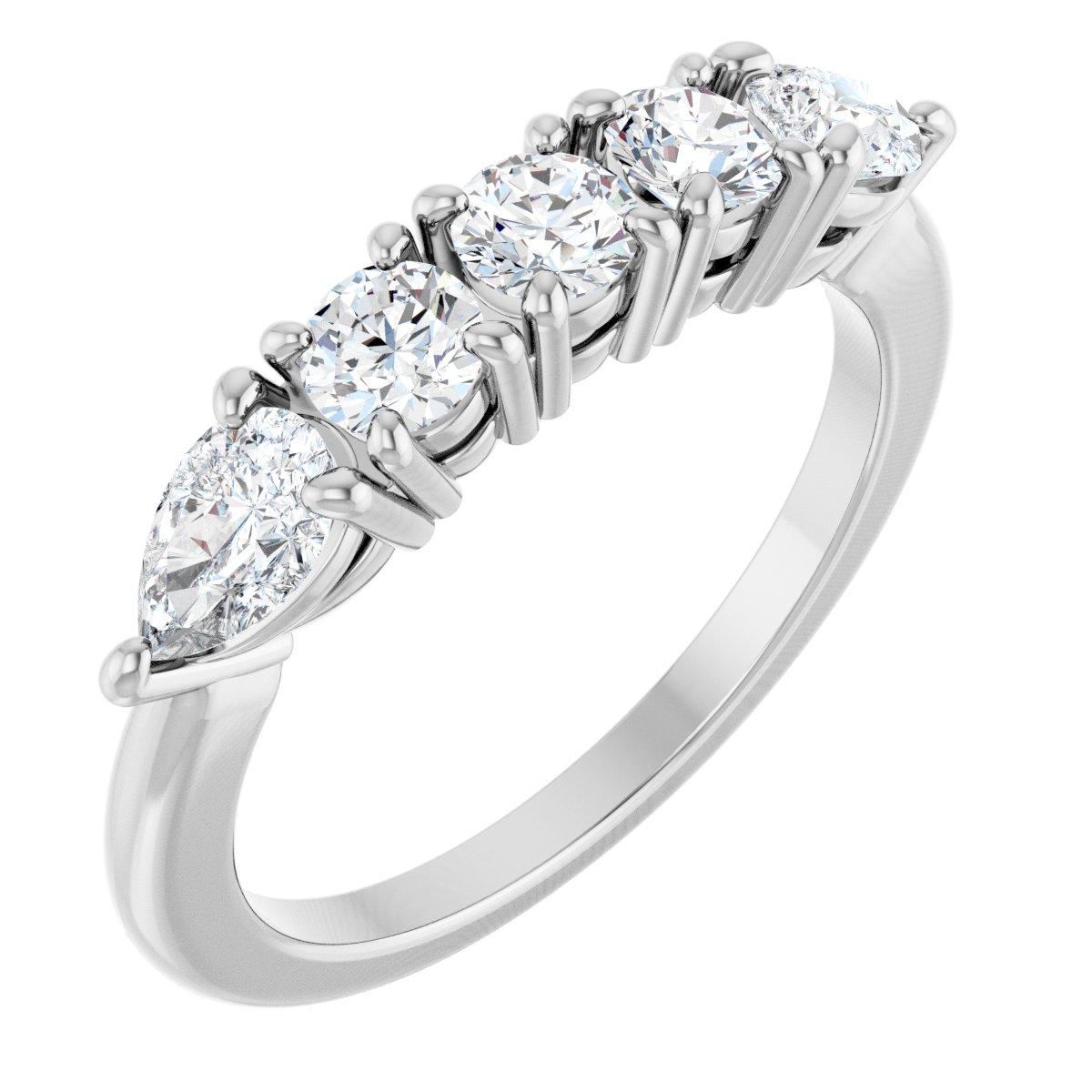 1 Ctw Lab-Grown Diamond Anniversary Band - White Gold - Lab Grown Diamond