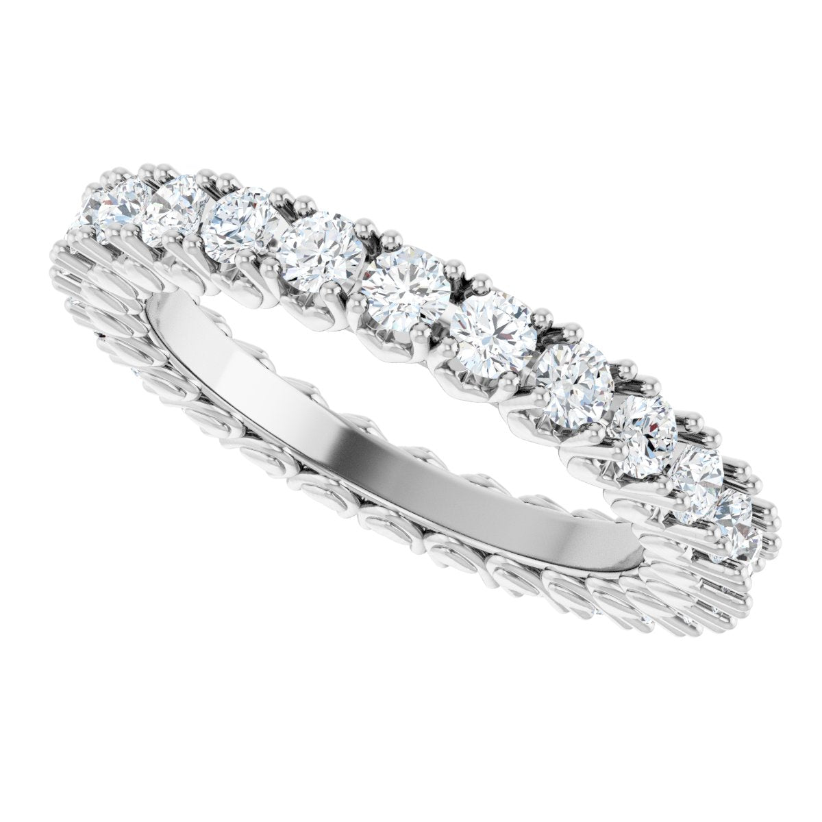 1 1/3 Ctw Lab-Grown Diamond Eternity Band - White Gold - Lab Grown Diamond