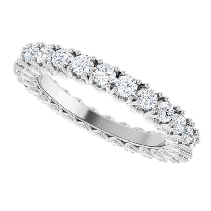 1 1/3 Ctw Lab-Grown Diamond Eternity Band - White Gold - Lab Grown Diamond