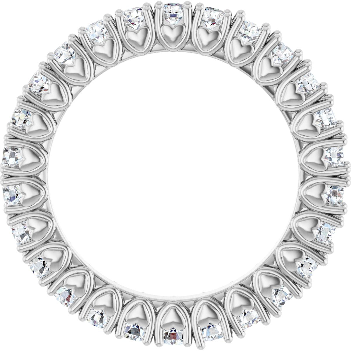 1 1/3 Ctw Lab-Grown Diamond Eternity Band - White Gold - Lab Grown Diamond