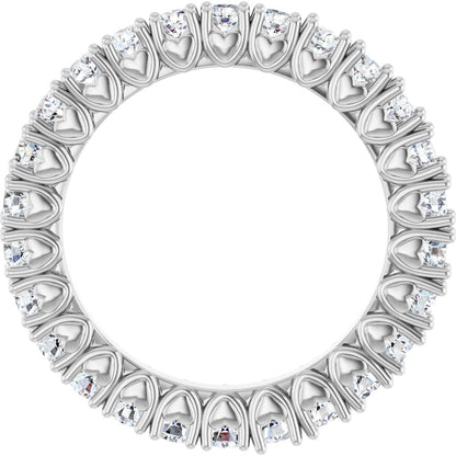 1 1/3 Ctw Lab-Grown Diamond Eternity Band - White Gold - Lab Grown Diamond