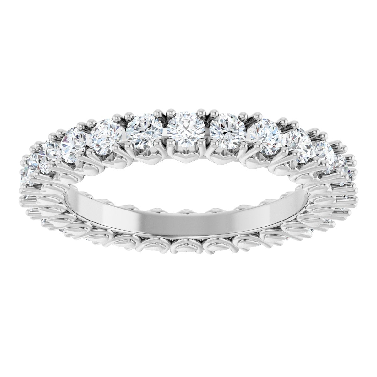 1 1/3 Ctw Lab-Grown Diamond Eternity Band - White Gold - Lab Grown Diamond