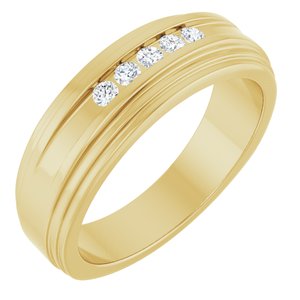 1/6 Ctw Lab-Grown Diamond 5-Stone Wedding Band