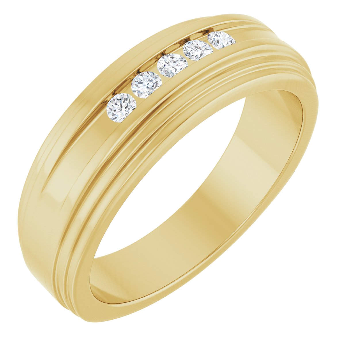 1/6 Ctw Lab-Grown Diamond 5-Stone Wedding Band