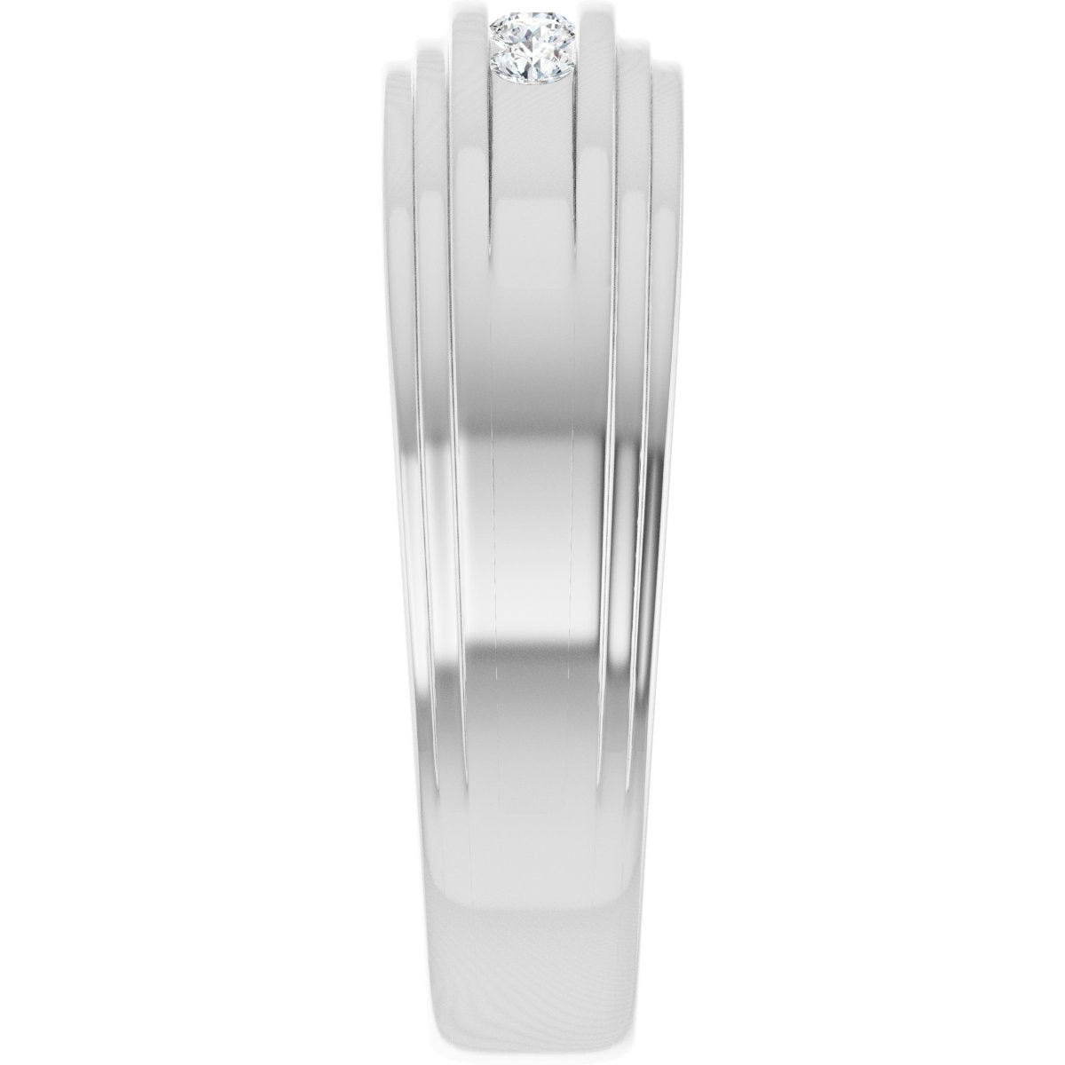 1/6 Ctw Lab-Grown Diamond 5-Stone Wedding Band - White Gold - Lab Grown Diamond