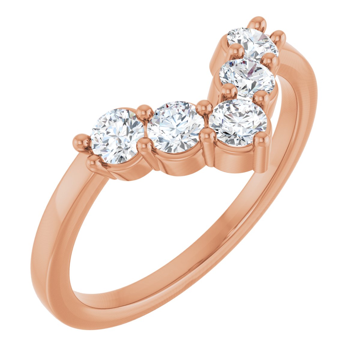 1/2 Ctw Lab-Grown Diamond Contour Band