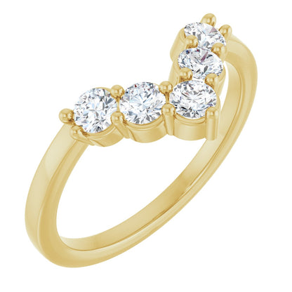 1/2 Ctw Lab-Grown Diamond Contour Band