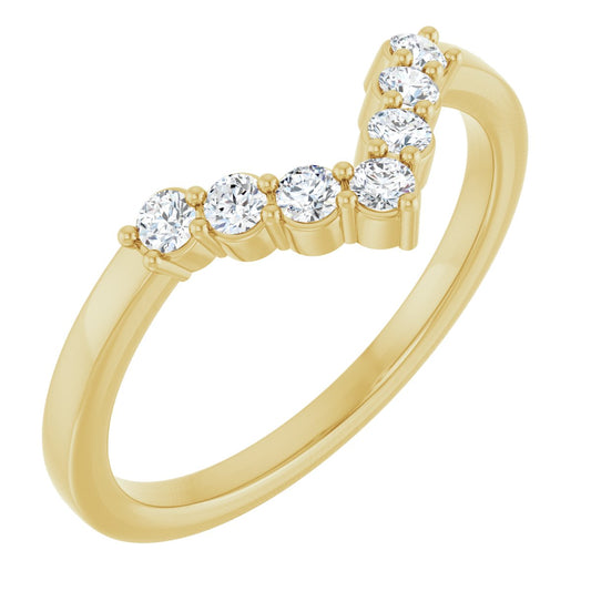 1/6 Ctw Lab-Grown Diamond Contour Band