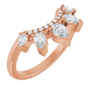 1/2 Ctw Pear Lab-Grown Diamond Contour Band