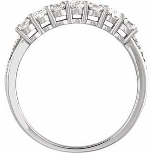 1 1/2 Ctw Oval Lab-Grown Diamond Anniversary Band