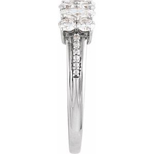 1 1/2 Ctw Oval Lab-Grown Diamond Anniversary Band