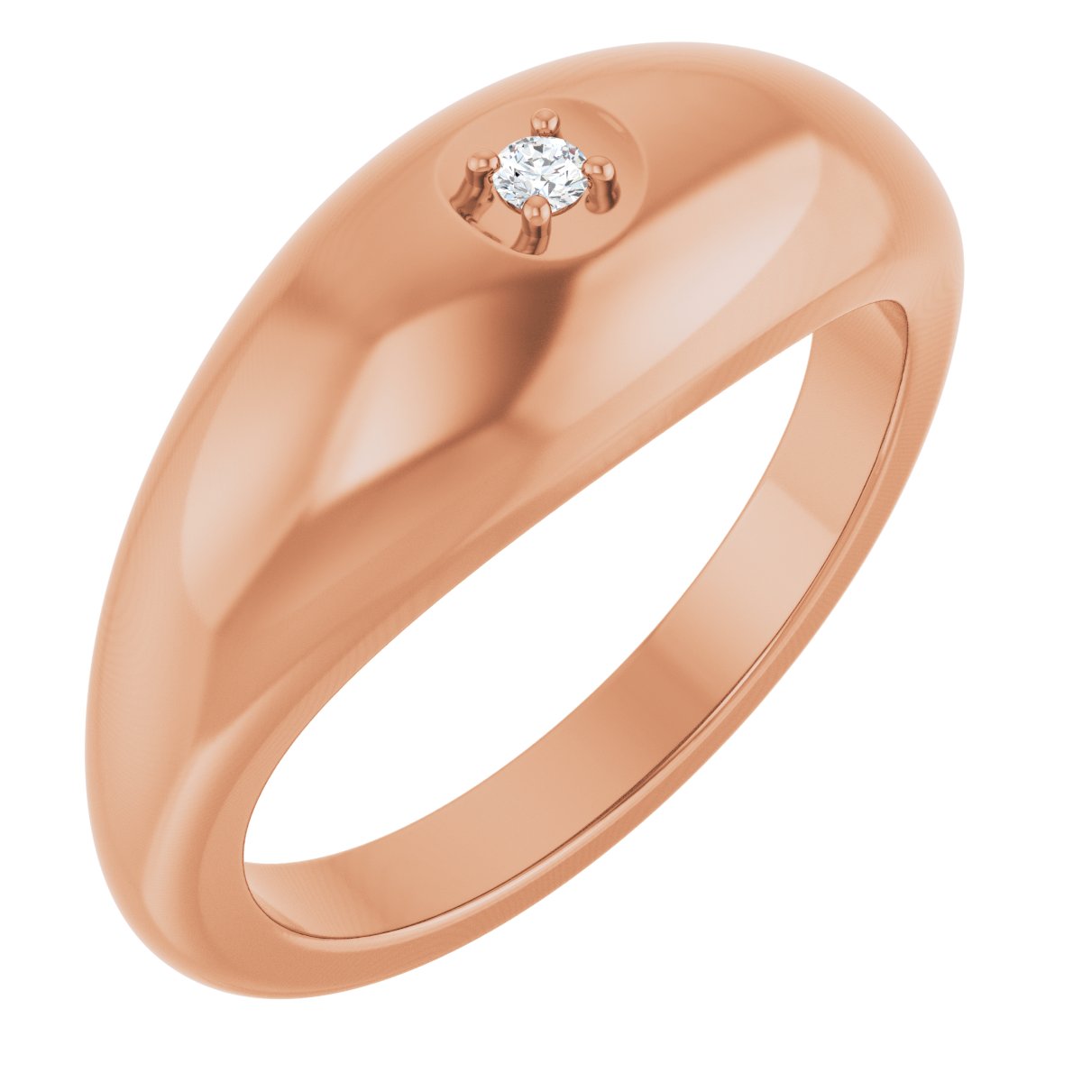 .03 Ct  Lab-Grown  Diamond Solitaire Band