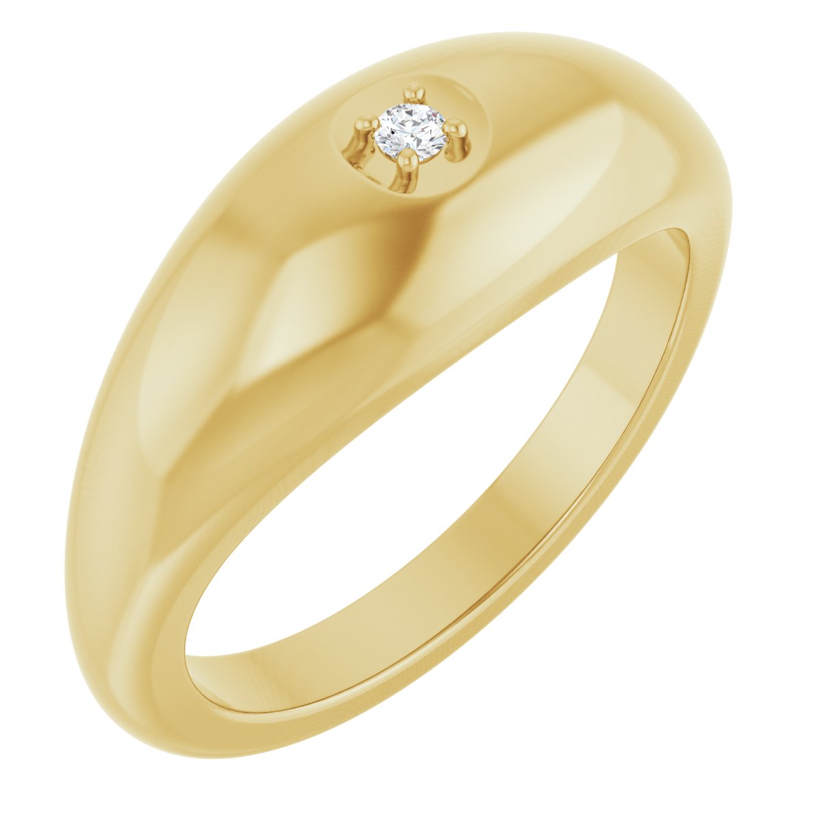 .03 Ct  Lab-Grown  Diamond Solitaire Band