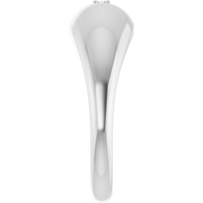 .03 Ct  Lab-Grown  Diamond Solitaire Band - White Gold - Lab Grown Diamond
