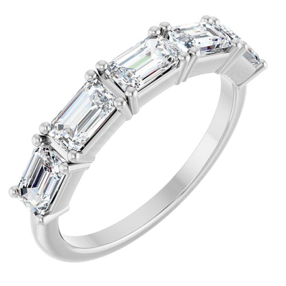 1 3/4 Ctw Emerald Lab-Grown Diamond Anniversary Band