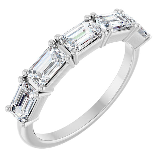 1 3/4 Ctw Emerald Lab-Grown Diamond Anniversary Band