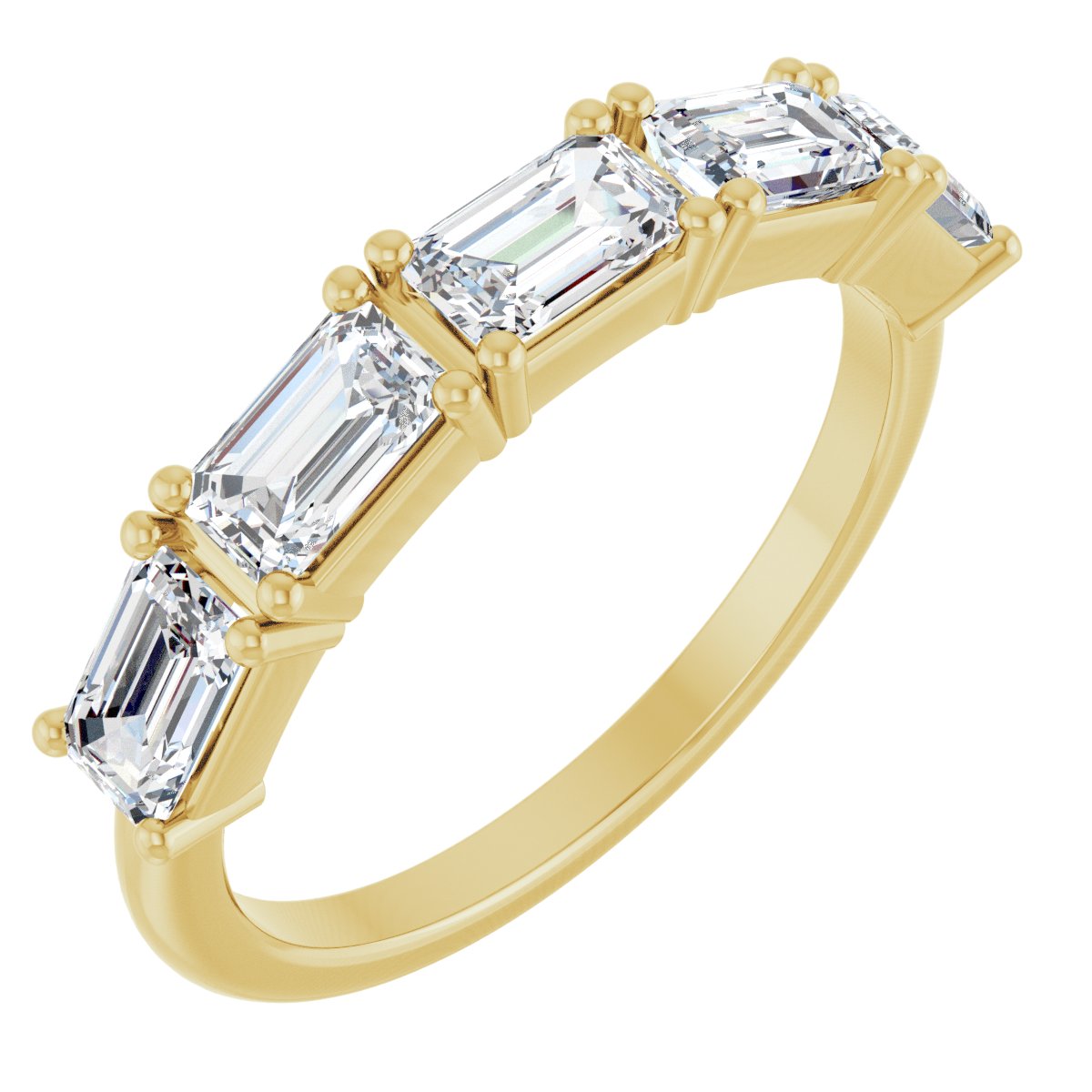 1 3/4 Ctw Emerald Lab-Grown Diamond Anniversary Band