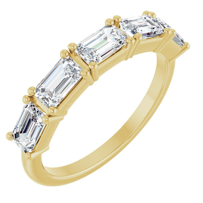 1 3/4 Ctw Emerald Lab-Grown Diamond Anniversary Band