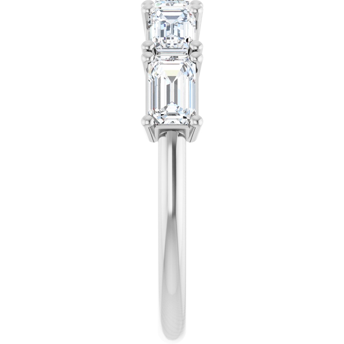 1 3/4 Ctw Emerald Lab-Grown Diamond Anniversary Band - White Gold - Lab Grown Diamond