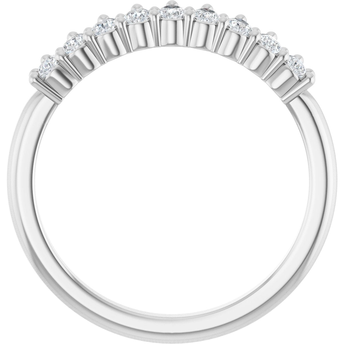 3/4 Ctw Pear Lab-Grown Diamond Anniversary Band - White Gold - Lab Grown Diamond